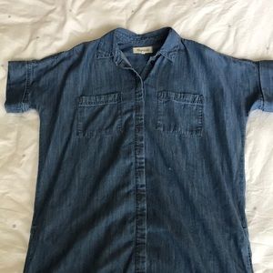 Short sleeve denim dress